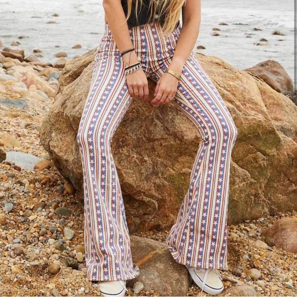 NWT Free People Penny Stars & Stripes Pull On